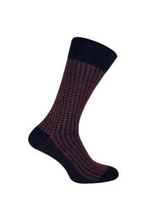 Дышащие деловые носки с бамбуковым узором Sock Snob, красный