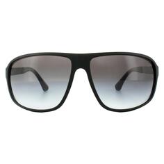 Черные резиновые серые солнцезащитные очки-авиаторы с градиентом Emporio Armani, черный