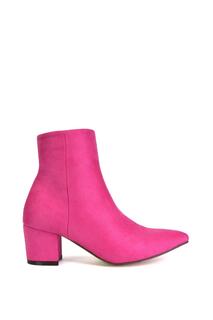 Ботильоны на низком блочном каблуке с острым носком &quot;Ayda&quot; XY London, розовый