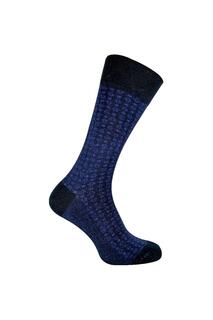 Дышащие деловые носки с бамбуковым узором Sock Snob, синий
