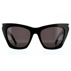 Черные серые солнцезащитные очки Cat Eye SL 214 KATE Saint Laurent, черный