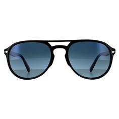 Черные синие поляризационные солнцезащитные очки Aviator с градиентом Persol, черный