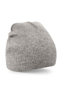 Простая базовая вязаная зимняя шапка-бини Beechfield, серый Beechfield®
