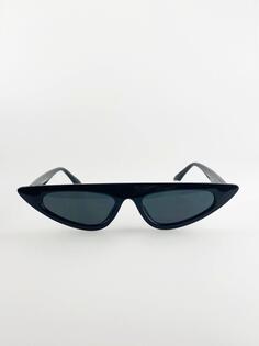 Черные солнцезащитные очки «кошачий глаз» с плоской вершиной SVNX, черный