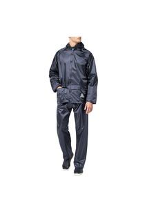 Тяжелый водонепроницаемый дождевик (куртка и брючный костюм) Result, темно-синий