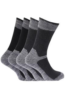 Тяжелые носки для рабочих ботинок с усиленным носком (4 шт. в упаковке) Universal Textiles, черный
