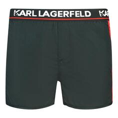 Черные шорты для плавания с логотипом Karl Lagerfeld, черный