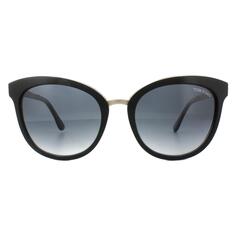 Черные, золотые, синие солнцезащитные очки с градиентом «кошачий глаз» Tom Ford, черный