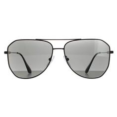 Черные, серые поляризованные солнцезащитные очки Aviator PR63XS Prada, черный