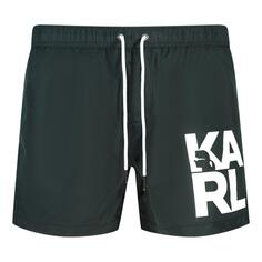 Черные шорты для плавания с логотипом Block Karl Lagerfeld, черный