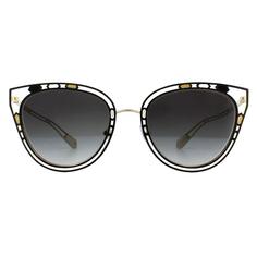 Черные, розовые, золотые, серые солнцезащитные очки «кошачий глаз» с градиентом Bvlgari, золото
