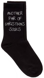 Еще одна пара рождественских носков Рождественские черные носки до середины икры 60 SECOND MAKEOVER, черный
