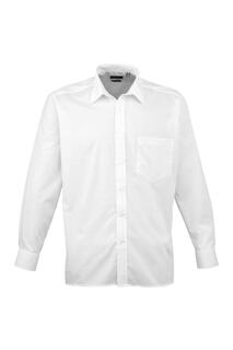 Простая рабочая рубашка из поплина с длинными рукавами Premier, белый Premier.