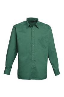 Простая рабочая рубашка из поплина с длинными рукавами Premier, зеленый Premier.