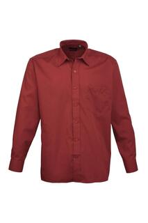 Простая рабочая рубашка из поплина с длинными рукавами Premier, красный Premier.