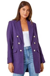 Удлиненная куртка-букле строгого кроя Roman, фиолетовый
