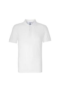 Простая рубашка-поло с короткими рукавами Asquith &amp; Fox, белый