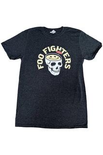 Коктейльная футболка с черепом Foo Fighters, черный