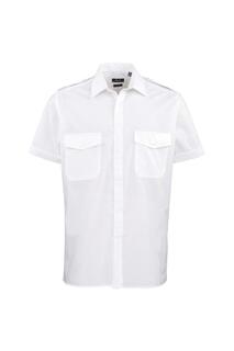 Простая рабочая рубашка пилота с короткими рукавами Premier, белый Premier.
