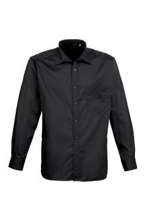 Простая рабочая рубашка из поплина с длинными рукавами Premier, черный Premier.
