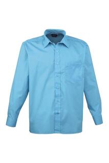 Простая рабочая рубашка из поплина с длинными рукавами Premier, синий Premier.