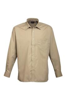 Простая рабочая рубашка из поплина с длинными рукавами Premier, хаки Premier.