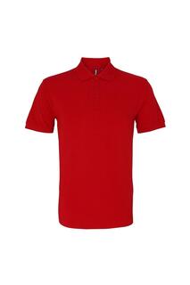 Простая рубашка-поло с короткими рукавами Asquith &amp; Fox, красный