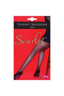 Колготки в сеточку Scarlet с задним швом (1 пара) Silky, черный