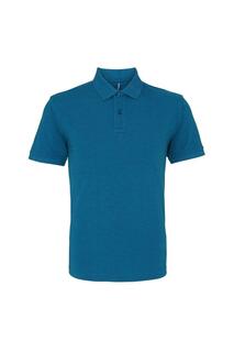 Простая рубашка-поло с короткими рукавами Asquith &amp; Fox, синий