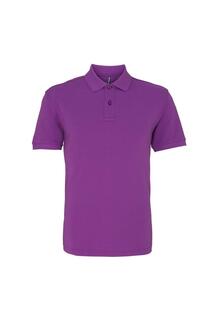 Простая рубашка-поло с короткими рукавами Asquith &amp; Fox, фиолетовый