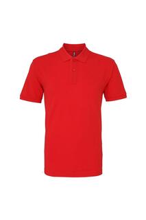 Простая рубашка-поло с короткими рукавами Asquith &amp; Fox, красный