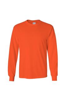 Простая футболка с длинным рукавом из ультрахлопка с круглым вырезом Gildan, оранжевый
