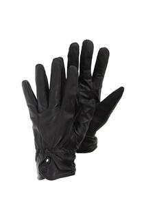 Простые перчатки из натуральной кожи Universal Textiles, черный