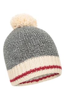 Удобная шапка Whistler Ski Pom Beanie на флисовой подкладке Mountain Warehouse, серый