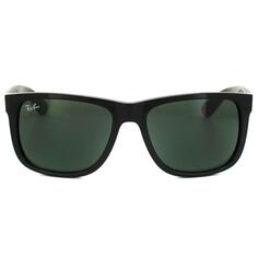Прямоугольные блестящие черные зеленые солнцезащитные очки Justin 4165 Ray-Ban, черный