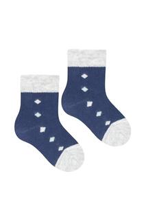 Новые яркие носки из мягкого хлопка с забавным рисунком Steven, синий