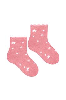 Новые яркие носки из мягкого хлопка с забавным рисунком Steven, розовый