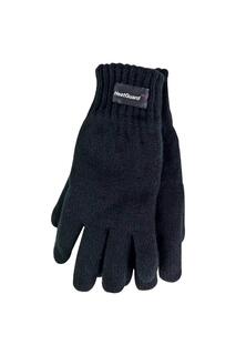 Мягкие термозимние вязаные перчатки Thinsulate, черный