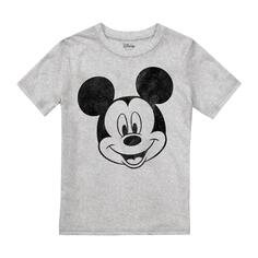 Однотонная футболка с Микки Маусом Disney, серый