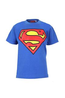 Хлопковая футболка с логотипом Супермена DC Comics, синий