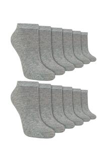Набор из 12 пар спортивных носков | Бамбуковые носки до щиколотки Sock Snob, серый