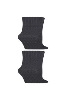 Набор из 12 пар простых школьных носков из бамбука Sock Snob, серый