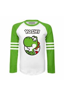 Футболка Yoshi с длинными рукавами с 1990 года Super Mario, белый