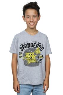 Футболка с крабби-патти SpongeBob SquarePants, серый