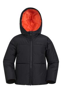 Утепленная куртка-бомбер Стильное теплое пальто на молнии Mountain Warehouse, черный