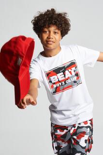 Футболка с камуфляжным логотипом Disguise Beat Boyz Club, красный