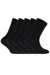 Простые школьные носки (5 шт.) Floso, черный