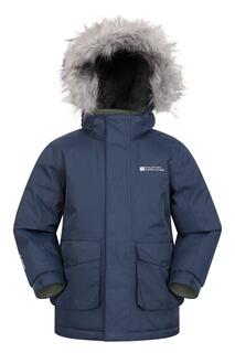 Водостойкая однотонная куртка Ranger Parka Mountain Warehouse, синий