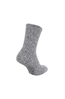 Теплые носки-тапочки с резиновой нескользящей ручкой Floso, серый
