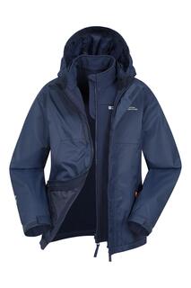 Куртка Bracken 3 в 1 Водонепроницаемое теплое пальто Mountain Warehouse, синий